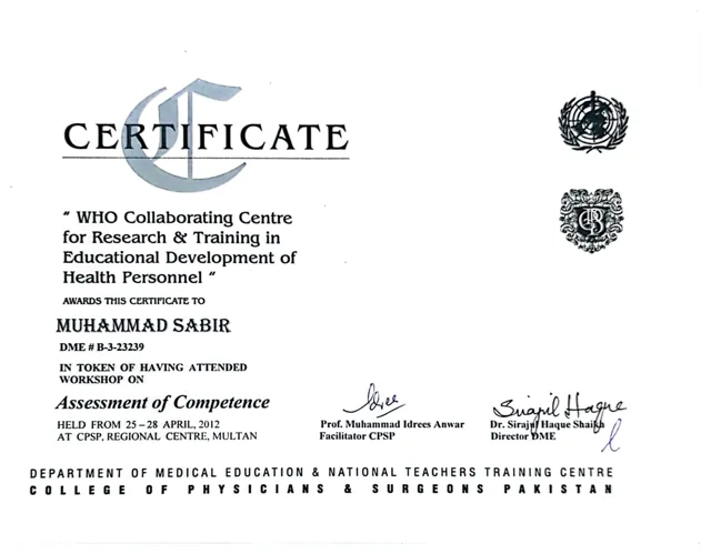 Assessment of Competence