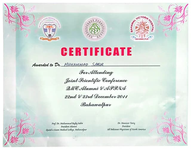 Joint Scientific Conference — QMC Alumni & APPNA